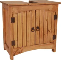 MiaMöbel Unterschrank Mexico Möbel 60x60x35 cm Landhausstil Massivholz Pinie Honig