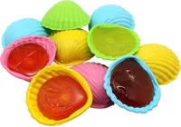 20 Stk. Schleckmuschel bunt einzeln verpackt Lutscher Lollies Candy Bar Leckmuscheln 200g