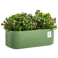 Blumentopf Blumenübertopf Gehäuse Farbe Grün 30 cm H10,5 cm Mat Oberfläche Modern Glamour