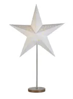 MARKSLÖJD Lampa podłogowa gwiazda MIKKE metal/papier elektryczny 64cm Ø40cm biały