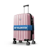 Reisekoffer 1052 Reisetasche Koffer Handgepäck Tasche Trolley ABS Rose Gold M-55cm (Handgepäck)