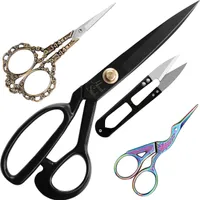 Handi Stitch Schneiderschere Stoffschere mit Fadenschneider - Profi Textilschere Scharf 25,4cm aus Edelstahl – Schere zum Schneiden von Stoff,