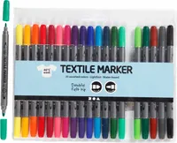 Popisovač na textil, standardní barvy, šířka čáry 2,3+3,6 mm, 20 ks/ 1 balení