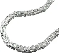 Armband 5mm Königskette vierkant glänzend Silber 925 21cm