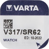Varta Watch V 317 Uhrenzelle Knopfzelle SR 516 SW V317 Silber-Oxid 8mAh 1,55 V 1er Blister SR 62 SW