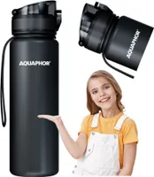 Aquaphor Wasserfilterflasche 0,5l schwarz + 1 Filter
