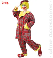 Clown ist lustig und trägt Latzhose als Verkleidung zur Karneval, Fasching  oder Kostümfest Stock Photo