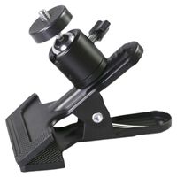 Kamera Metallklammer mit 1/4' Zoll Norm-Gewinde Kugelgelenk für Fotoapparat Studio Blitz Modell: FK01