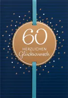 60 Geburtstag  Glückwunschkarte im Format 115x17cm mit Umschlag
