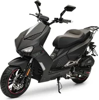 Motorroller BAD s Mattschwarz  50ccm 45 kmh Moped Sportlich Scooter