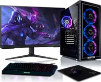 BEASTCOM Q5 | Pro Gaming PC | Intel i7-11700F 8X 4,90GHz 16-Threads | NVIDIA RTX 3050 4GB | 32GB RAM | 1TB NVMe SSD | 27" LED Monitor + Tastatur-Set | WiFi 5 | Win 11