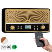 Auna Radio mit Bluetooth, 10 Watt DAB-Radio, DAB Plus Radio mit Bluetooth, DAB/DAB+/FM Radio mit Aufladbarer Batterie, LCD-Display, Digitales Retro-Radio Klein, Radio mit Netzstecker, MP3 & Streaming