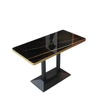360Home  Gastronomiemöbel Cafe Bar Restaurants Hotel Einrichtung Tisch Bistrotisch JBHT Schwarz gold  120*60*75cm