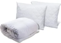 Set französische Ganzjahres-Decke 200x220 cm und 2x Kissen 50x70 cm