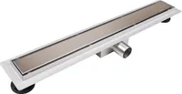 Dwustronny odpływ liniowy 2w1 DUPLEX 500, stal nierdzewna AISI 304, przepustowość 49l/min, łatwy montaż 52mm, do płytek i marmuru