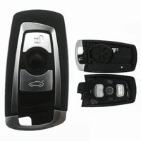 Auto Schlüssel Smartkey Funk Fernbedienung Sender 4 Tasten Gehäuse +  Notschlüssel Rohling für BMW