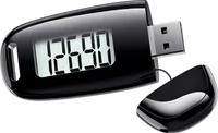 3D-Schrittzähler zum Gehen, einfacher Schrittzähler mit abnehmbarem Clip und Gurt, über USB wiederaufladbarer Schrittzähler mit Hintergrundbeleuchtung, genauer Schrittzähler für Männer, Frauen, Kinder, Senioren