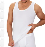 Celodoro Unterhemd Herren 5er Pack (weiß, Größe XL) - Feinripp Tank-Top aus 100% Baumwolle - Achselshirts, Trägershirts & Unterhemden für Männer - atmungsaktive Anti-Schweiß Tanktops & Muskelshirts