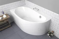 ECOLAM Badewanne Eckbadewanne Eckwanne Wanne Acryl Mi-Polimat 140x70 LINKS Schürze Füße Silikon Ablaufgarnitur GRATIS
