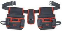 CONNEX Werkzeuggürtel mit 2 Taschen á 11 Fächer und Cliphalter, COX952056