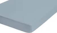 Biberna Frottee-Stretch Spannbettlaken Spannbetttuch 90x200 cm - 100x200 cm Blau