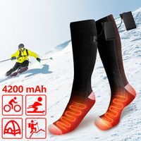 TolleTour Beheizbare Socken Sportsocken Unisex HEAT Schwarz Heizsocke Fußwärmer Heizung 4200mAh