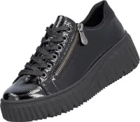 Rieker Damen Leder Sneaker Schwarz