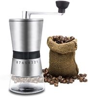 Ruční mlýnek na kávu - ruční mlýnek na kávu z nerezové oceli Mlýnek na kávu s keramickým mlýnkem Mlýnek na espresso