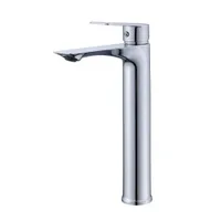 Homelody Wasserhahn bad, hoch Waschbeckenarmatur Badarmatur 25cm, Armatur Bad Waschtischarmatur Einhandmischer für Aufsatzwaschbecken, Verchromt