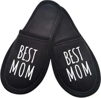 Textilpantoffeln mit der Aufschrift Best mom 37-38