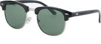Sonnenbrille selbsttönende grüne Gläser Retro runde Gläser