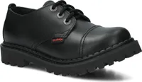 NAGABA Stiefel Damen Herren Springerstiefel 3-Loch - Leder - Schwarz - 43