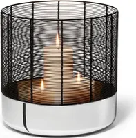 Philippi Windlicht Luna XL hochglanzpoliert und pulverbeschichtet aus Nickel