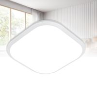 YARDIN LED stropní světlo s pohybovým čidlem 24W stropní světlo s radarovým čidlem, IP44 2400lm pro chodby, schody, verandy, garáže, přístřešky pro auta, balkony, úložné prostory 30 x 30 cm - bílé, 6000-6500k