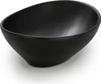 Park Waschbecken in Schwarz Matt aus feinster Keramik als Aufsatzwaschbecken ohne Hahnloch 400 x 340 x 145 mm