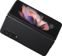 Samsung Galaxy Z Fold3 Hülle - Echtleder - Samsung Backcover - Schwarz