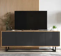 RTV skrinka NILA 3 150 dub wotan/čierna matná
