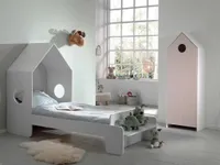 Casami Kinderzimmer Set 2-teilig 2 Weiß / Rosa, Matratze:Softdeluxe