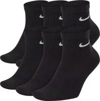 Nike EVERYDAY CUSHIONED QUARTER (6 PÁROV) BLACK S