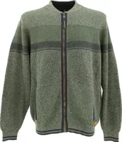29824 Casamoda, ,  Herren Strickjacke, Mittelstrick, olive meliert, L