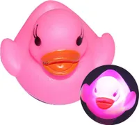 Baby Badespielzeug Ente mit Lichtern, Badewannenspielzeug, Schwimmendes Badewanne Pool Spielzeug, Badewanne Spielzeug, zum Kinderbaden Geeignet Rosa