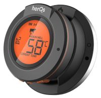 HerQs Dome - Grillthermometer - Bluetooth Fleischthermometer - incl. 2 sondes - Digitales Thermometer -  Mit App und Temperaturalarm - bis zu 4 Sonden - Für Ofen, Grill, Pfanne, Heißluftfritteuse