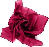 Nickituch Seidentuch rot weinrot bordeaux Seide 53x53cm