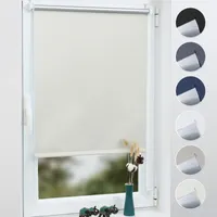 Grandekor Verdunklungsrollo Thermorollo Klemmfix ohne Bohren - 85x150cm Creme