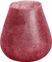 Windlicht - Pink - Glas - 12 x 12 cm - mit Glitzer