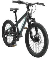 BIKESTAR Kinder Jugend Mountainbike 20 Zoll ab 6 - 7 Jahre | 7 Gang Hardtail MTB Scheibenbremse Federgabel | Schwarz