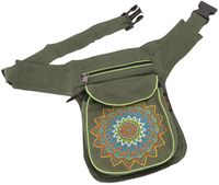 Gürteltasche John grün waldgrün Bauchtasche Hüfttasche Festival Goa Hippie 