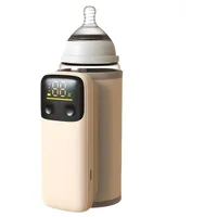 Tragbarer Flaschenwärmer Baby, Flaschenwärmer, 8000mAh Akku, Hält die Muttermilch bis zu 4-8 Stunden warm, Drahtlose Heizung, LED-Bildschirm