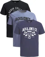 Jack & Jones 3er-Set T-Shirts Herren Print Shirt, 3er-Pack-OPT7-Irina-XL