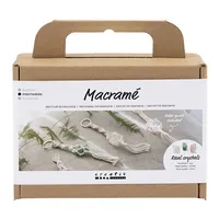 Creativ Company CC Mini Hobby Set Makramee Schlüsselanhänger Kristalle